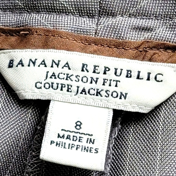 Banana Republic Jackson Fit Women's Pinstripe Wool/Silk Pants Size 8 - Picture 7 of 9